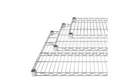 Estante metálica para arrumação Jardim PrimeMatik com 5 prateleiras e  tamanho total de 90 x 50 x 180 cm na cor cinza/galva - Cablematic